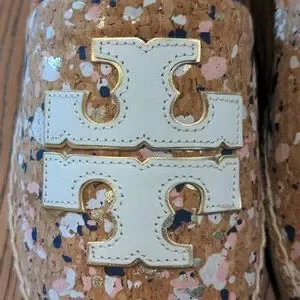 Tory Burch | Shoes | Tory Burch Ivory Confetti Gold Cork  Tory Burch New Ivory Confetti Espadrille display picture 1
